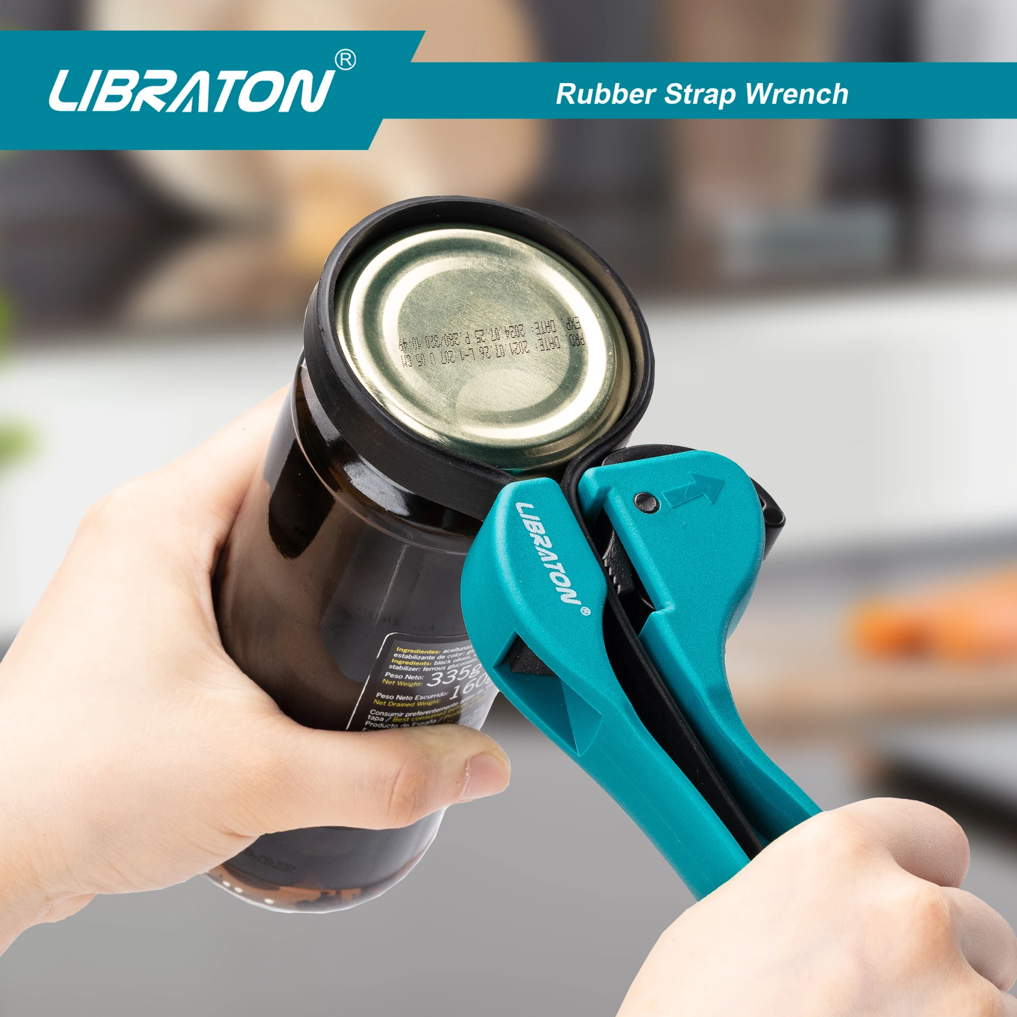 Imagem -06 - Libraton-chave Correia Ajustável Universal Rubber Strap Wrench Ferramenta Multifuncional 10 mm a 100 mm 1pc 150 mm
