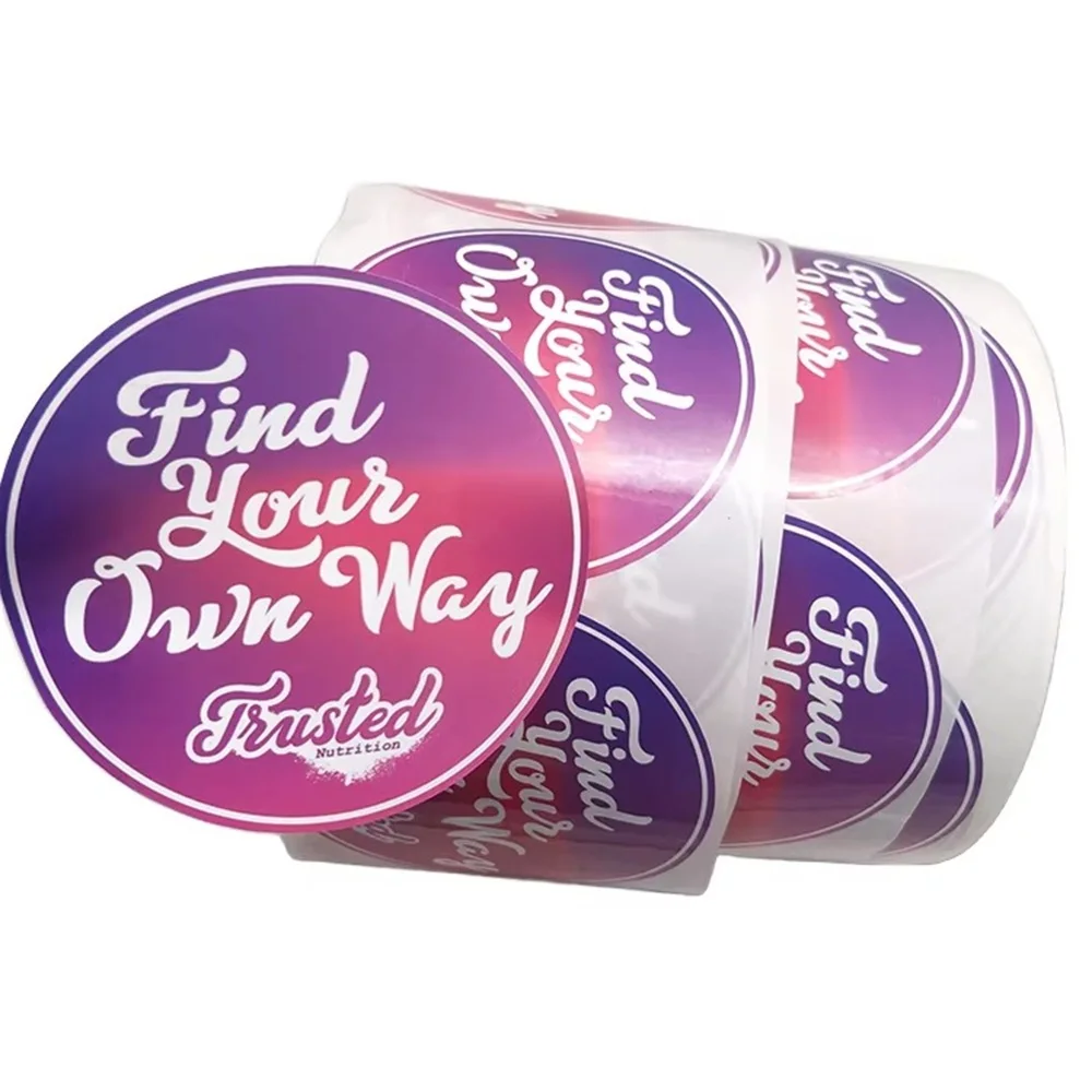 Custom Adhesive Vinyl Label｜Waterproof Sticker Roll｜Brand Logo Packaging for Cosmetic Bottles & Skincare Containers
