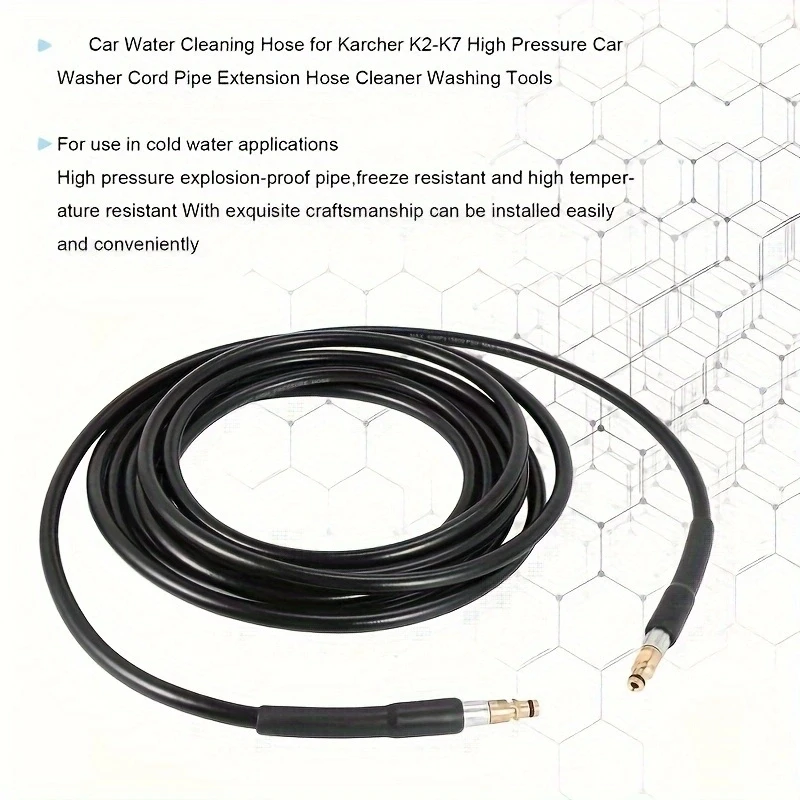 High-Pressure Washer Hose With 6Mm Inner Diameter - Bp420Kgf/Cm², Available In 236.22inch To 787.4inch Lengths For Car Wash And