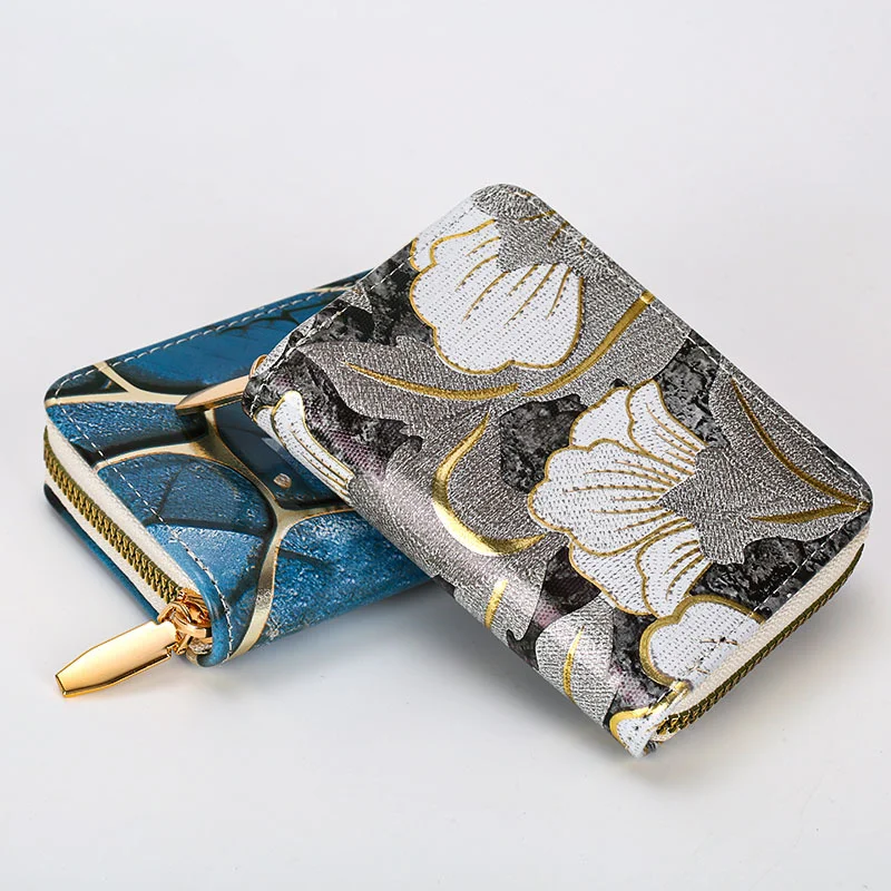 طباعة متعددة المحفظة القصيرة حامل البطاقة العالمي بطاقة المحفظة معرف حامل للهدايا مكتب السفر