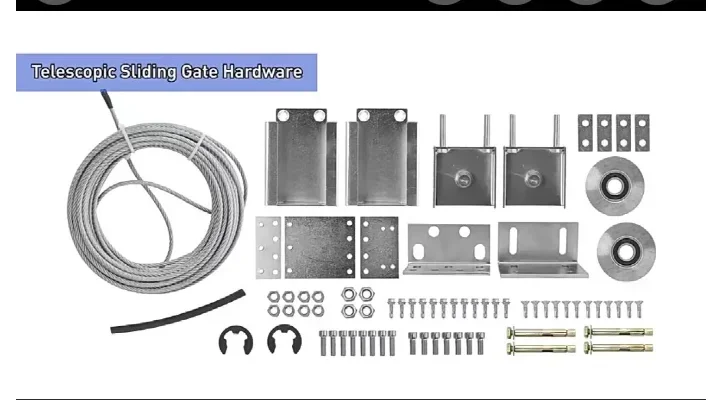 

3m 4m 5m Slivery automatic Telescopic sliding gate kits