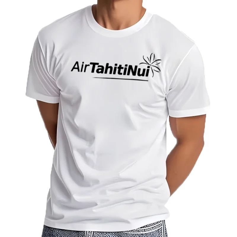 Air Tahiti Nui White Logo respecté esian Airline Aviation Royal Blue T-Shirt S-5XL