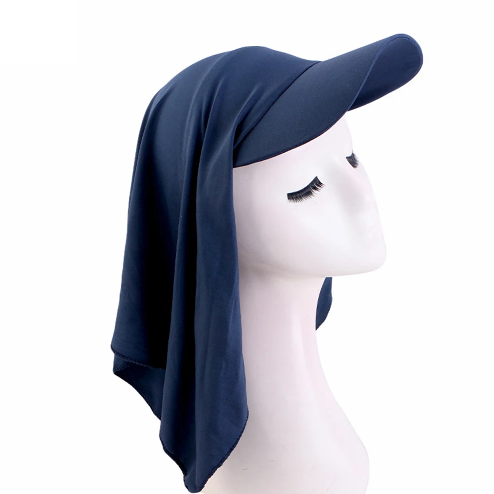 Nuovo berretto Hijab istantaneo per le donne cofano Voile cappelli da sole musulmani sciarpa avvolgere berretti da Baseball Bandana Hijab cofano