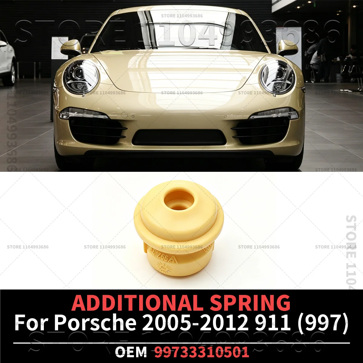

For Porsche 2005 2006 2007 2008 2009 2010 2011 2012 911 Carrera Targa Turbo S GT3 (997) ADDITIONAL SPRING OEM 99733310501