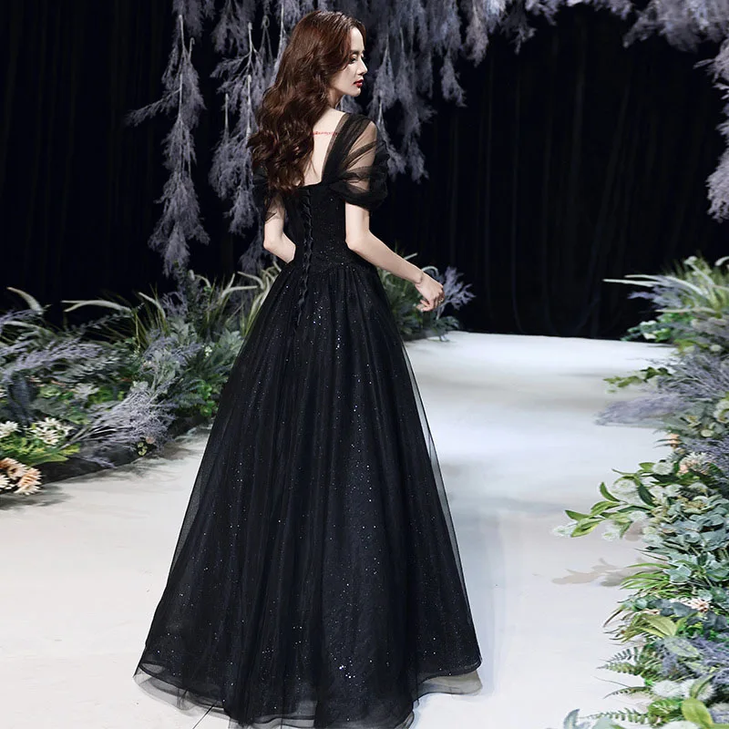 DongCMY Luxury Black Banquet Evening Dress 2024 New Style Formal Dress For Prom