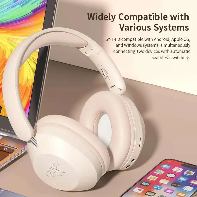 

Wireless Bluetooth 5.3 Headset Foldable Shrinkage Call Noise Cancellation 15H Battery Life Headphones Hifi Type-C Rechargeable