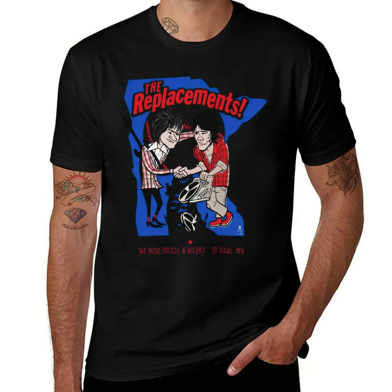 

The Replacements Midway Stadium Concert Tour Vintage T-Shirt customs vintage Men's clothing