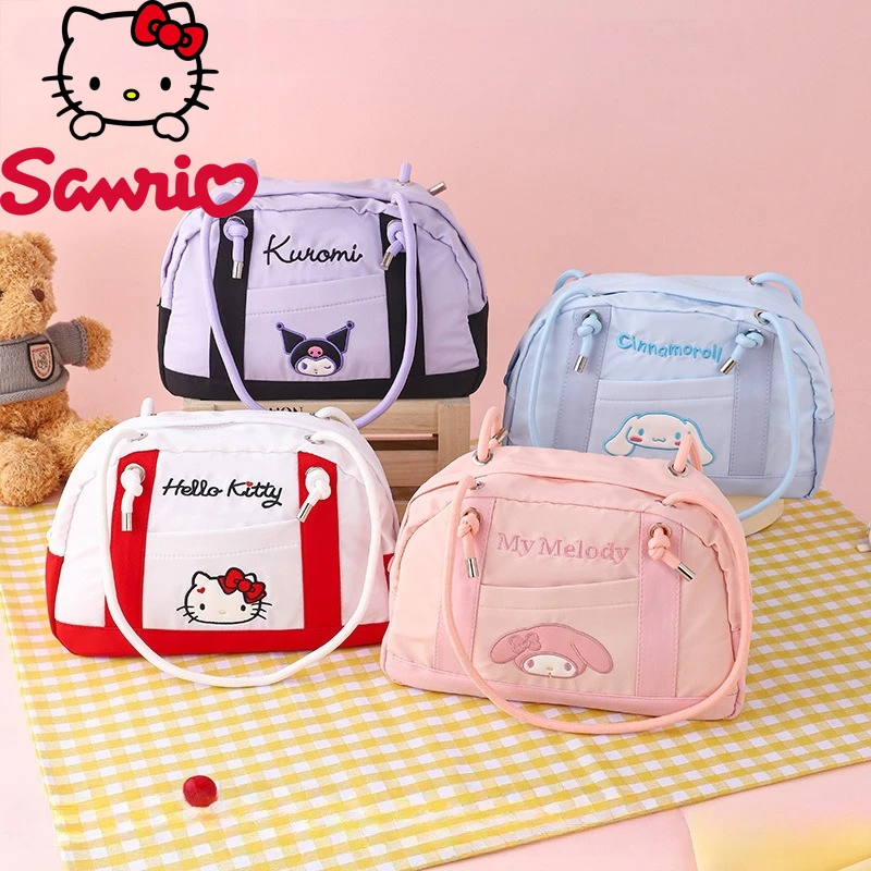 

Sanrio 2025 New Women's Handbag Fashion High Quality Girls' Mobile Storage Bag Cartoon Versatile Multi Functional Shopping Bag