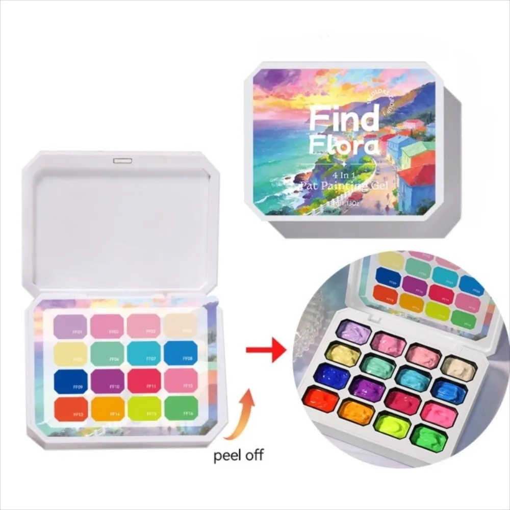 Mini 4-in-1 Pat Ombre Gel-Nagellack, 16 Farben, für französische Maniküre, einfaches Gradient-Malen, Gel-Lacke, fester Farbgel, Geschenk – Detail 10