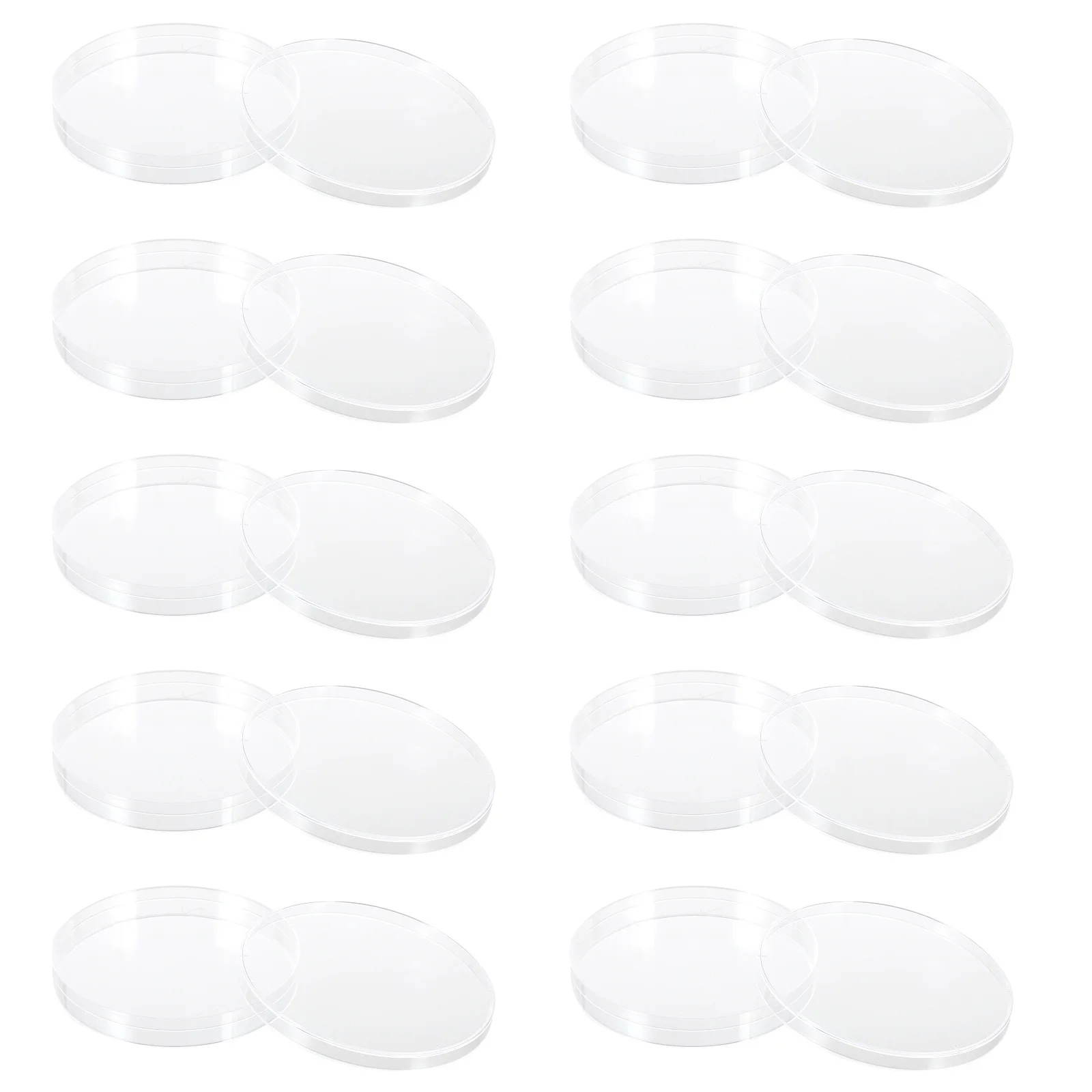 

20pcs 90Mm Petri Dish Plastic Laboratory Plate For Culture Yeast Bacteria Growing Transparent Reusable Clear Dishes With Lids