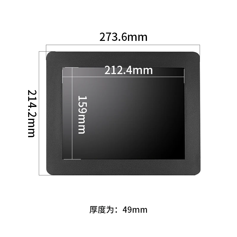 10.4 Inch 1024*768 LCD Touch Screen Industrial Embedded Monitor for Automation Equipment with HDMI VGA USB Input