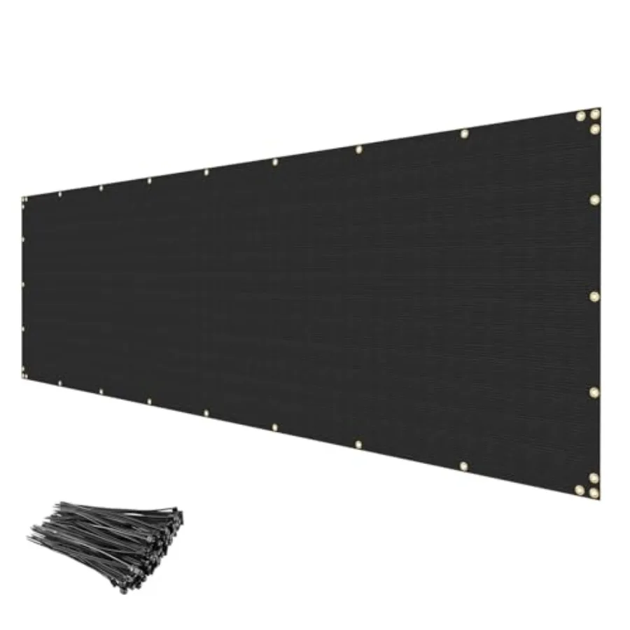 

Забор-экран для обеспечения конфиденциальности 5' x 50' (1,5 x 15 м), прочная сетчатая ветрозащитная ткань для улицы, сада, патио, заднего двора, для сетчатых ограждений.