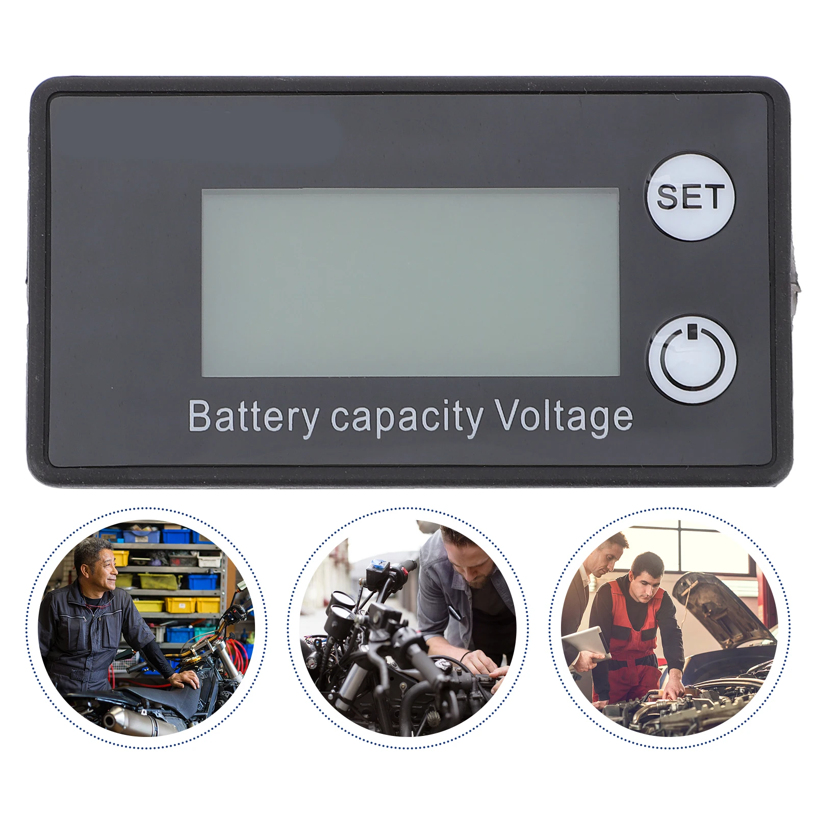 

Voltage Tester Indicator Black Plastic Screen Meter for Car Lithium Batteries LCD Digital Display Gauge