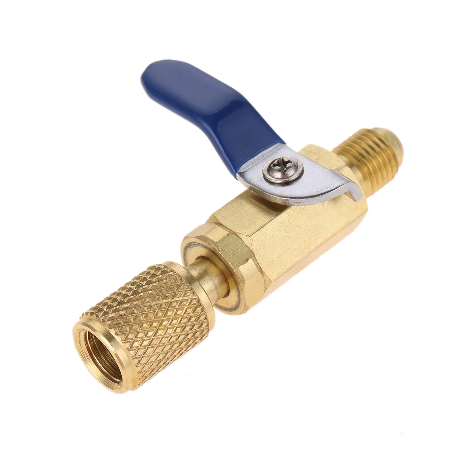 

1PC Straight and Manual Shut-off Valve 1/4" SAE For A/C R134a R410a R12 Charging Hoses A/C HVAC Refrigerant Mayitr Air Condition