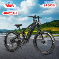 Vitilan T7 Electric Bicycle 750W Motor 48V20Ah Lithium Battery Electric Bike Hydraulic Disc Brakes Aldult Mountain Snow E-Bike