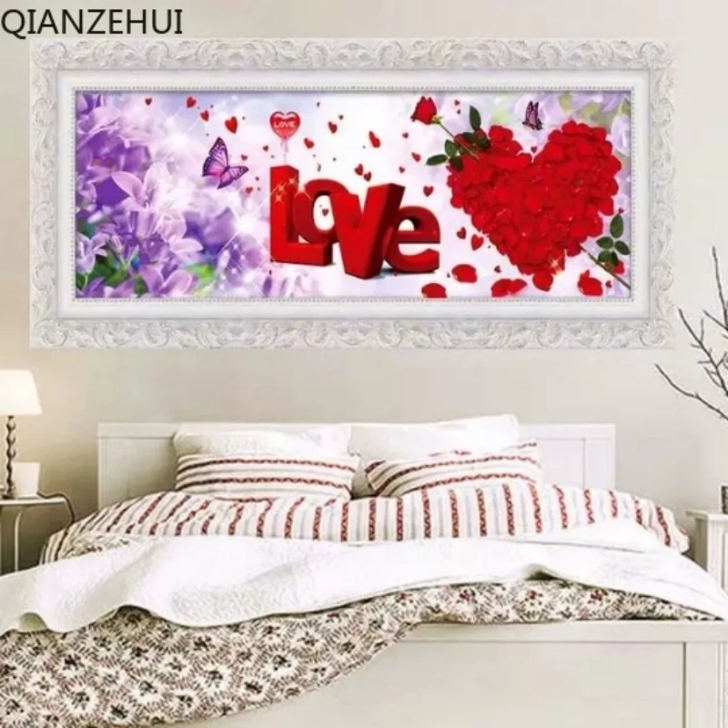 

DIY full Diamond Embroidery,Round Diamond 5D Wedding Rose Love Couple Living room decoration rhinestone Diamond painting