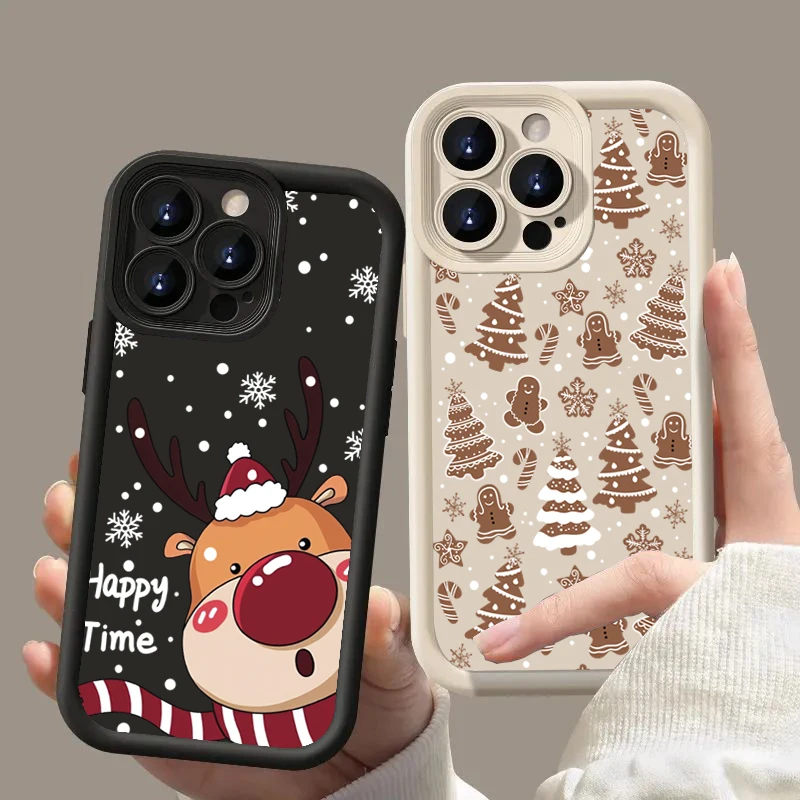 Para Xiaomi 14T funda Poco F6 funda de teléfono con ciervos navideños para Xiaomi Mi 11 Lite 13T 13 12T 12 14 Poco M6 X6 X5 X3 F5 Pro - imagen 2