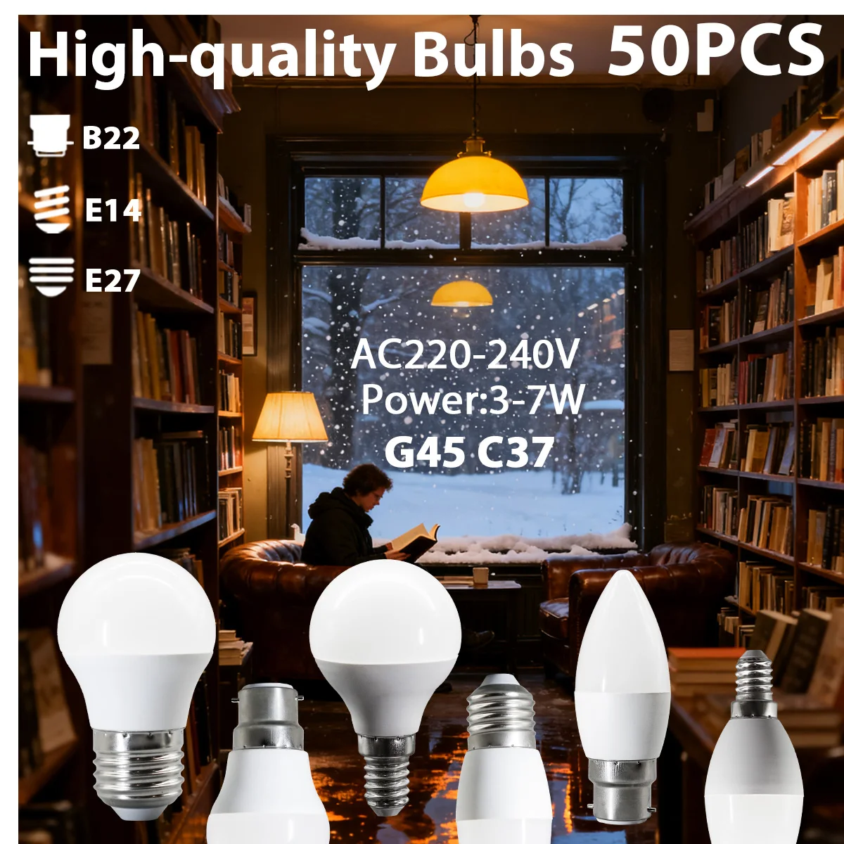 50PCS/LOT E27 E14 B…
