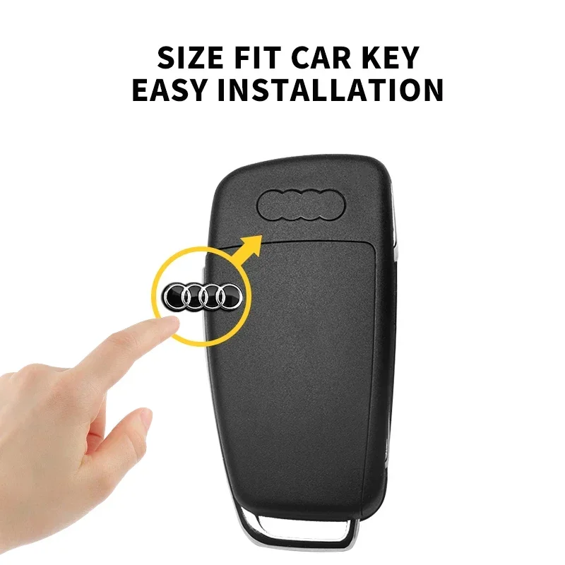5/10pcs Auto Emblem Aufkleber Auto Control Key Logo für Audi A1 A3 8L 8V 8P A4 B5 B6 B7 B8 B9 A5 A6 C5 C6 C7 A7 A8 TT Q3 Q5 Q7 RS