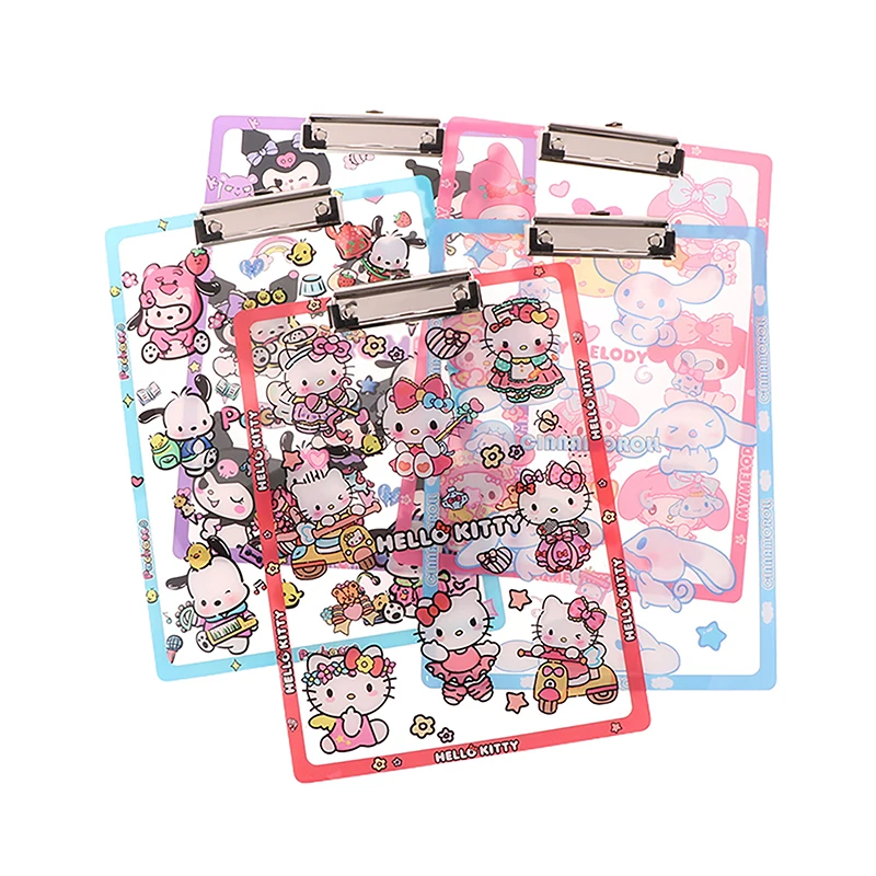 A4 Transparent Folder Clipboard Writing Pad Cute Cartoon Document Clips Binder Storage For School Office Supplies