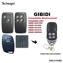 100% Replacement GIBIDI AU01590 AU1600 AU1610 AU1680 AU1810 DOMINO Garage Door Remote Control Keychain 433MHz Rolling Code