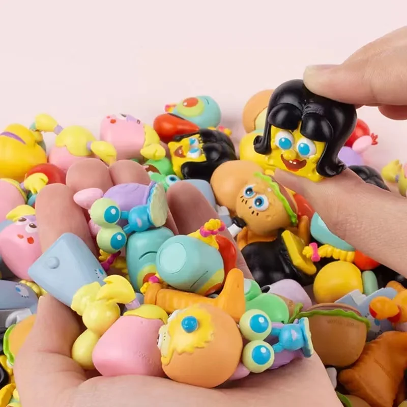 Spongebob Schwammkopf Nette Serie Blind Box Pie Big Star Mr Krabs Cartoon Charakter Figur Display Kinder Geburtstag Geschenk Spielzeug