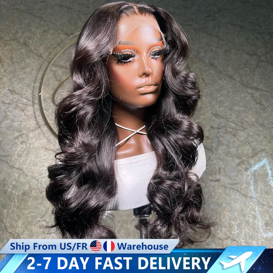 13x6 13x4 Transparent Lace Front Human Hair Wig Brazilian Body Wave Lace Frontal Wig Preplucked 360 Lace Front Wigs For Women