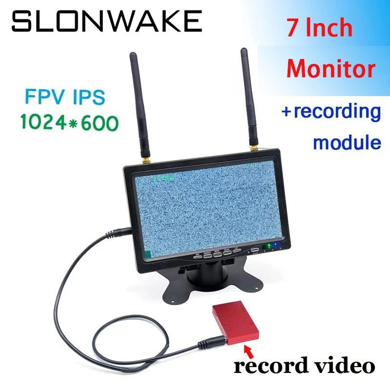 

Easy to Recording Mini DVR HD Video Recorder Recording or Snapping Photos for FPV AV Monitors 1024*600 7inch Dual Antenna