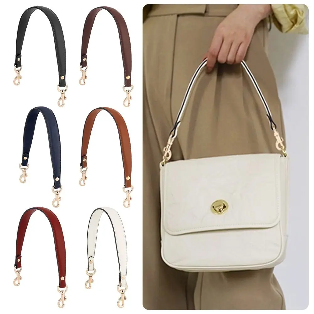 Fashion Accessory PU Leather Bag Shoulder Strap Short Detachable Underarm Bag Strap Handbags Handles Women