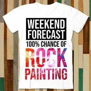Rock Band Poster T-shirt, Retro Unisex, 100% Weekend Forecast!