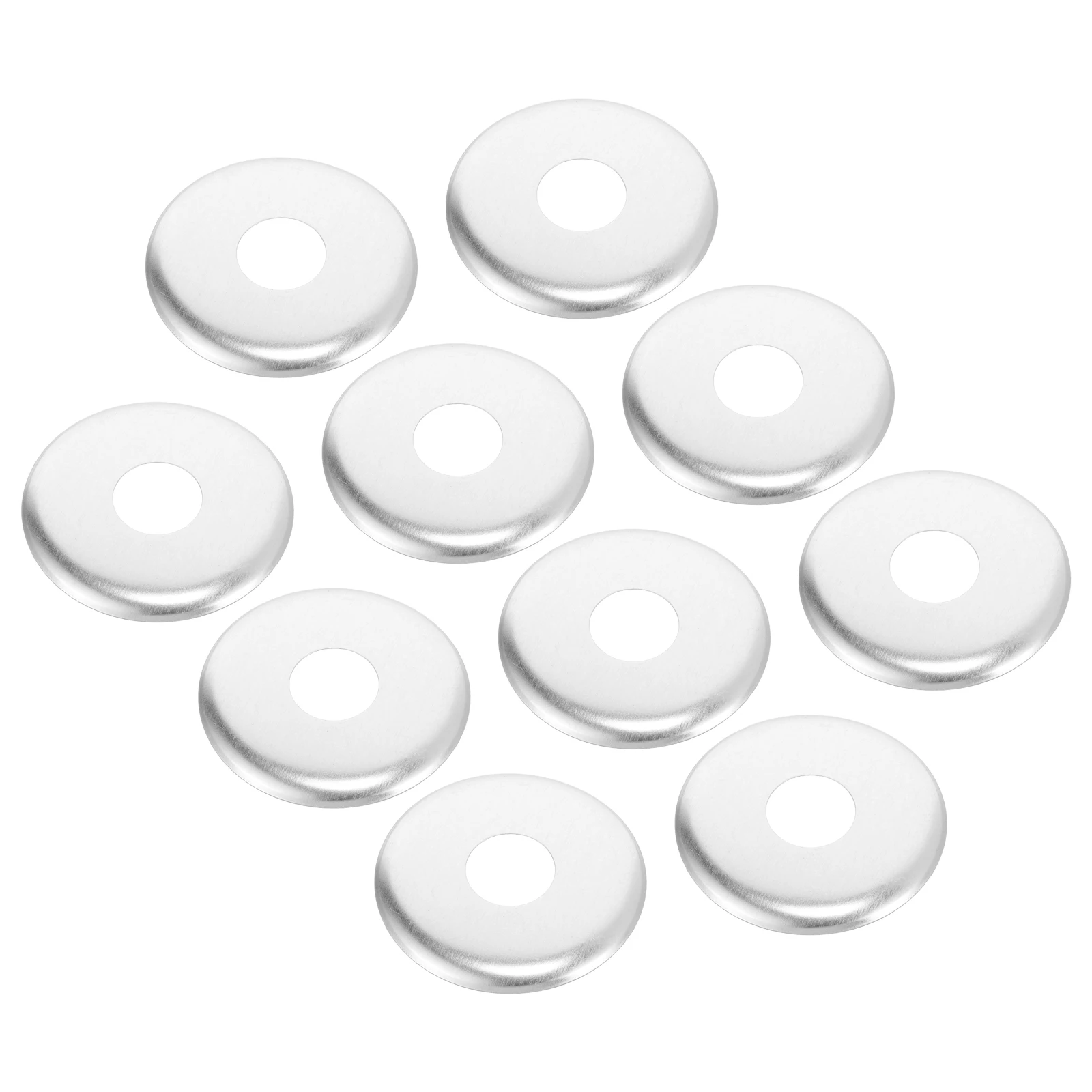 

10pcs Fire Flange Replacement 1/2 Inch Head Cover Escutcheon Plate Wall-Mounted Dust Protector Stainless Steel Compact Design