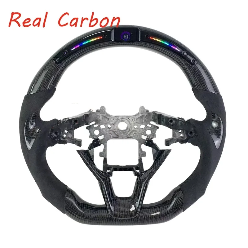

For Honda Accord 8-11 Gen Civic 2016-2018 Customizable LED Carbon Fiber Steering Wheel