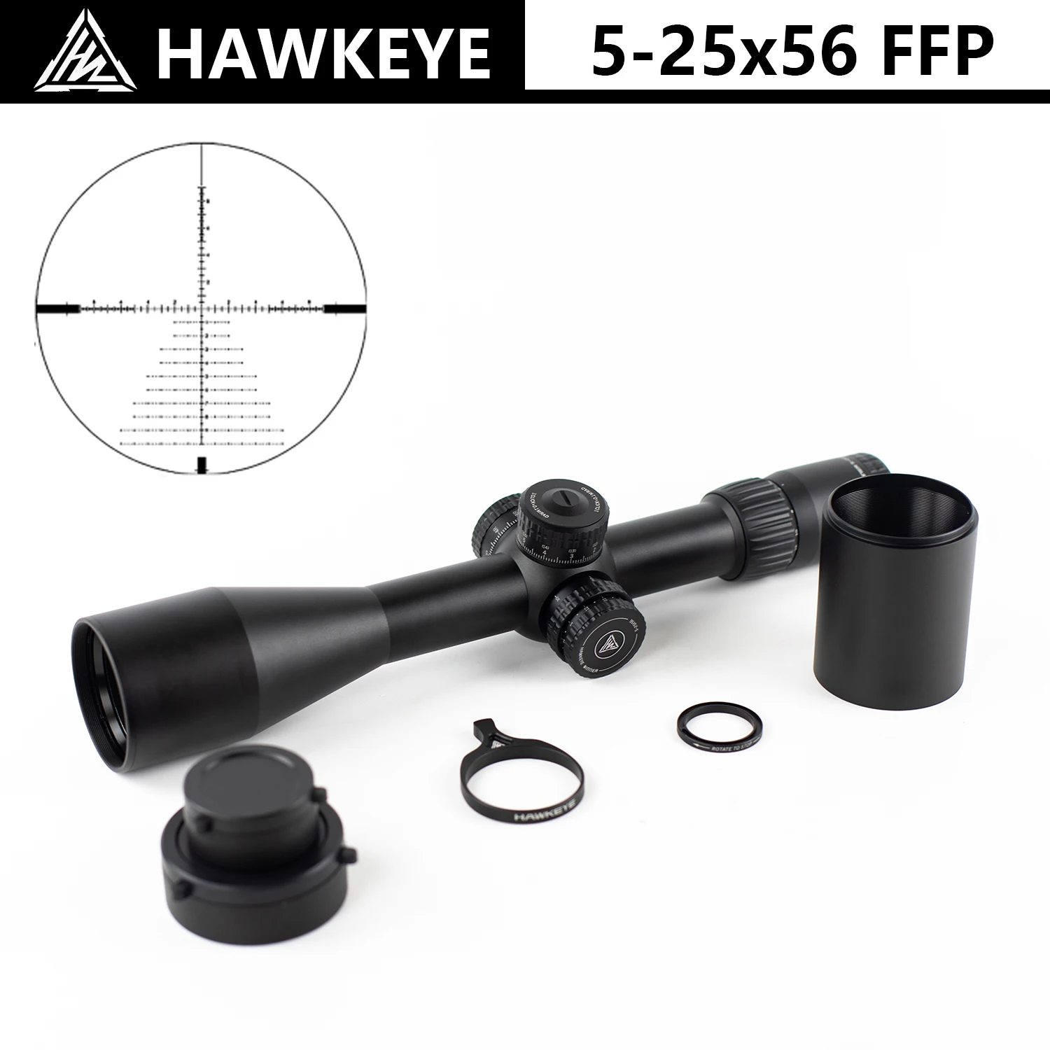 

HAWKEYE Optics WINNER 5-25X56 FFP First Focal Plane Riflescope Reticle Hunting Sniper Rifle Scope Sight Lunetas