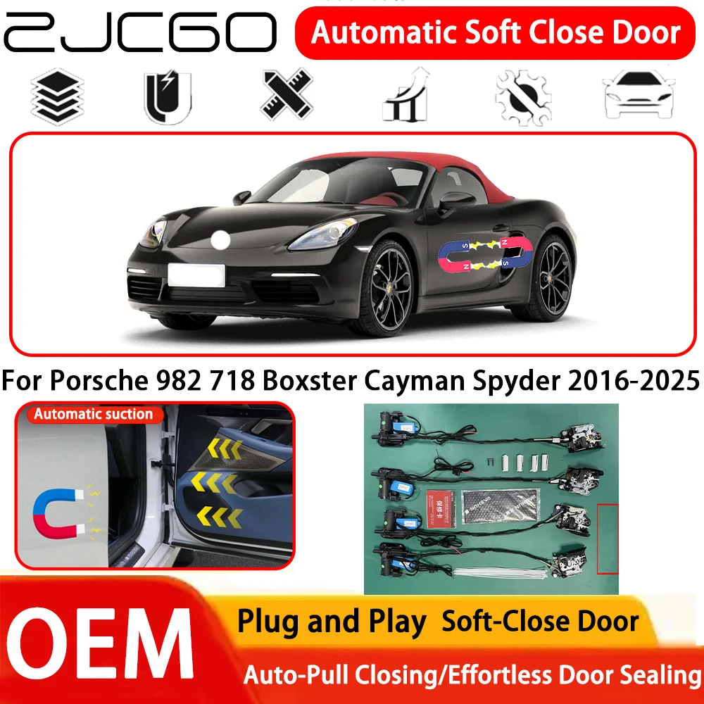 

﻿ for Porsche 982 718 Boxster Cayman Spyder 2016-2025 OEM Plug and Play Automatic Electric Soft Close Door Comfort Closing Syste