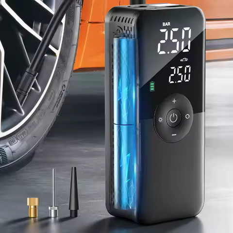 CARSUN Portable Rechargeable Digital Tire Inflator — Best all-around car-and-bike pick