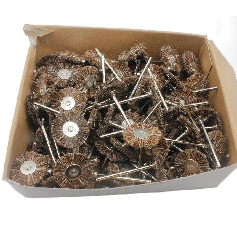 144PCS 100PCS Abrasive Brushes Wheel 19mm 22mm 25mm Jewelry Polishing Mop for Dremel Drill Grinding 2.35MM Shank