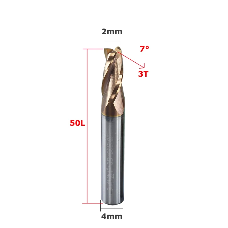 

Customized Carbide Taper End Mill Angular Oblique CNC For Steel Aluminum