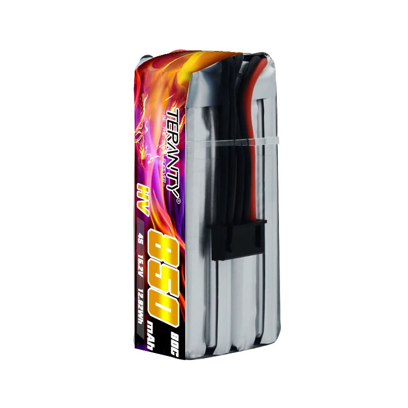 1-10PCS TERANTY 4S 850mAh 15.2V HV 80C/160C Lipo Battery With XT30 Plug For Beta85X Whoop Quadcopter FPV RC Racing Drone