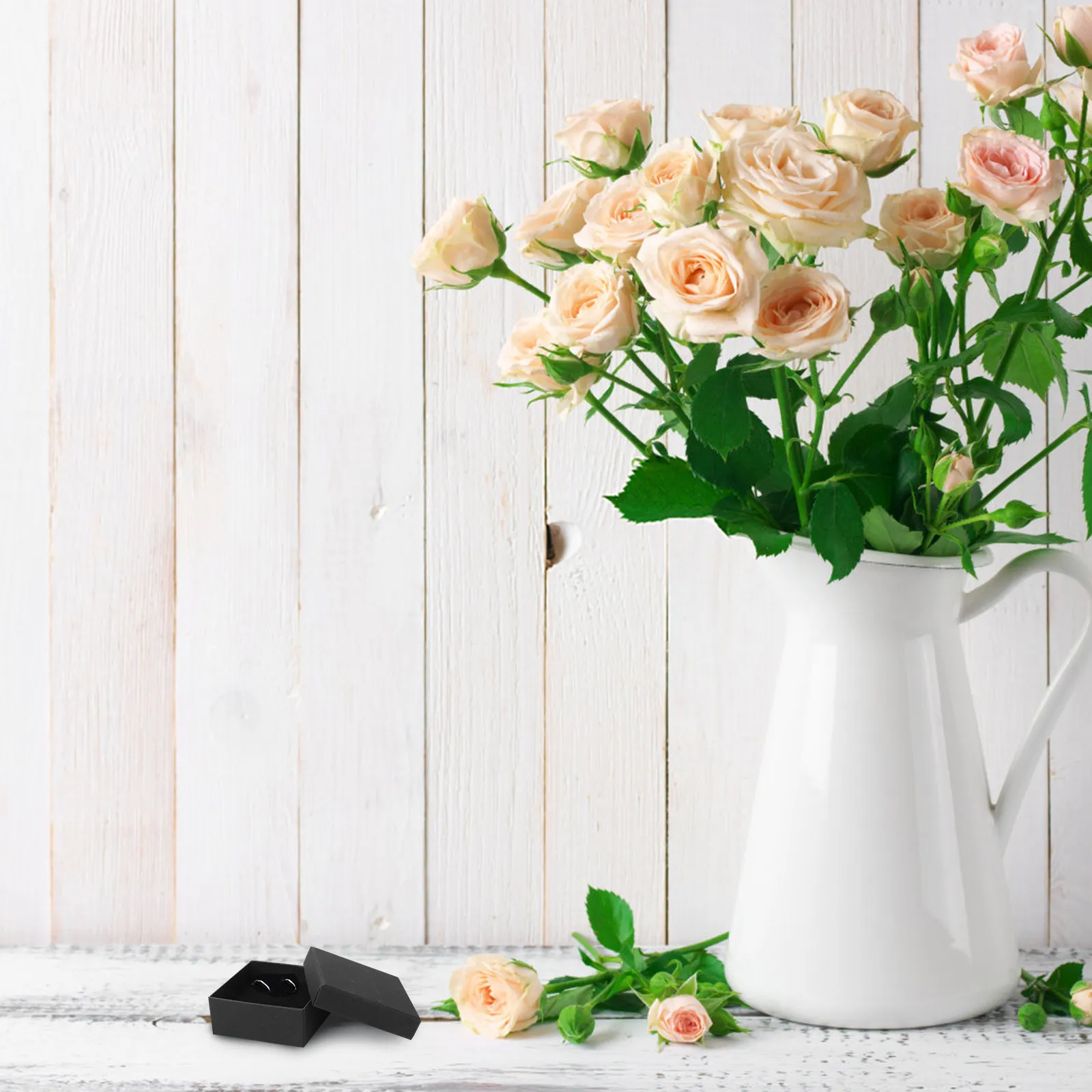 

10Pcs Simple Kraft Paper Jewelry Storage Boxes Sponge Padding Ring Necklace Bracelet Holder Organizer Multipurpose Jewelry Case