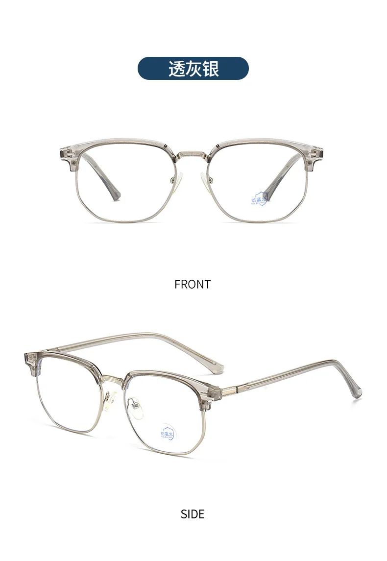 Photochrome Anti-Blue Ray-Brille, Anti-Strahlungs-Computerbrille für Damen und Herren, Halbrahmen-Sonnenbrille – Detail 10