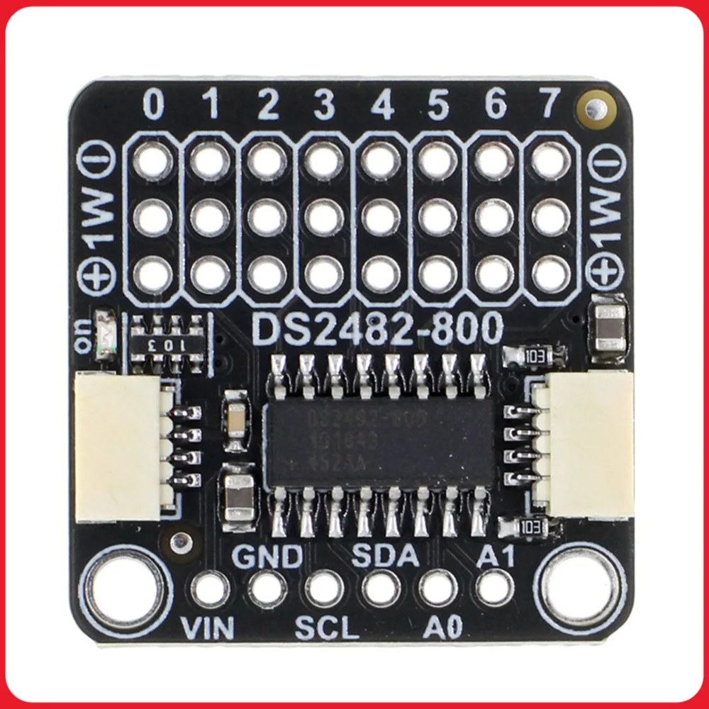 DS2482S-800 I2C to 1-Wire Bus Module 8-Channel STEMMA QT Qwiic 3.0V-5.5V for IButton