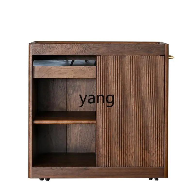 

LMM Mobile Tea Cabinet New Chinese Office Solid Wood Tea Side Cabinet