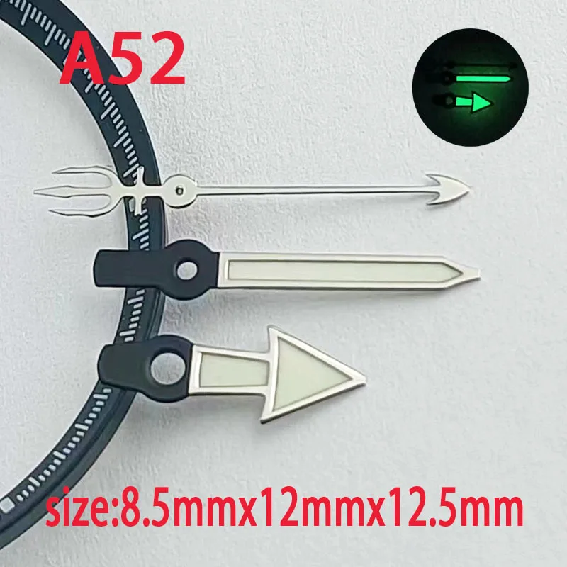 Men's watch hands green luminous for NH35 dial for NH34 NH35 NH36 NH38 NH70 NH72 automatic mechanical movement watch accessories