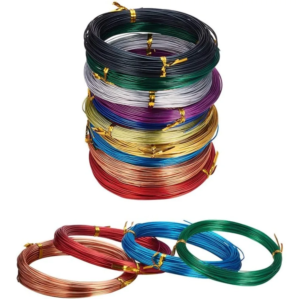 

10 Colors 650 Feet Aluminum Wire 12 15 18 20 Gauge Bendable Metal Craft Wire Flexible Sculpting Beading Wire for DIY Wrapped