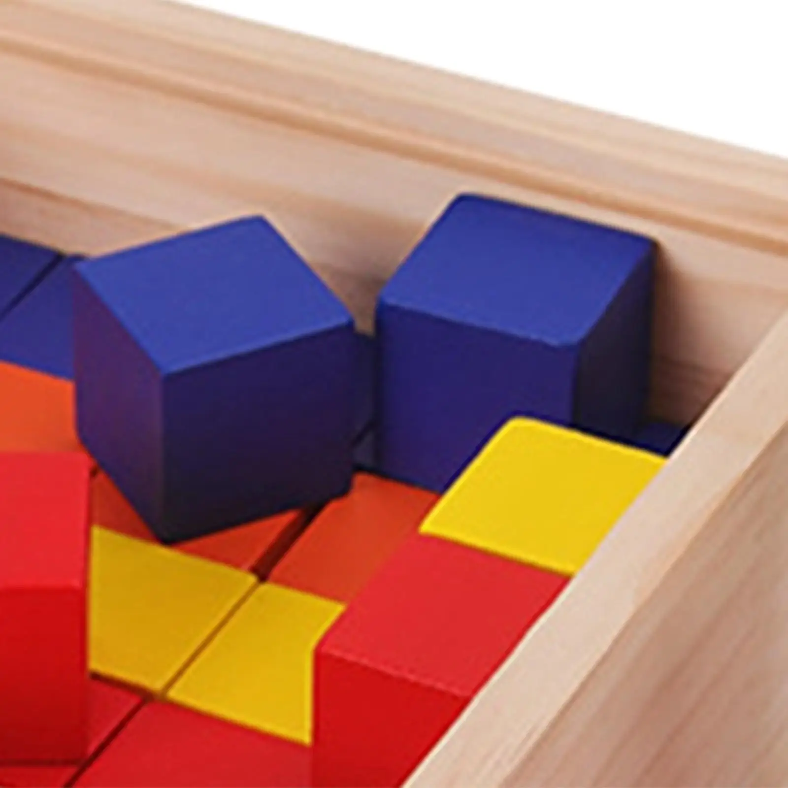 Wooden Colors Cube Multicolor Wooden Blocks for Preschool Toddlers Boy Girls