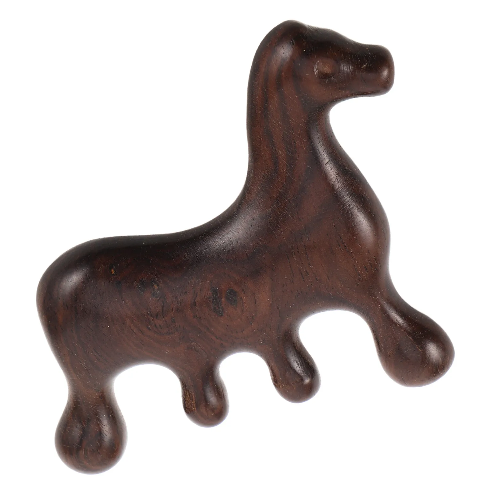 

Массажная расческа из сандалового дерева в форме лошади с широкими зубьями, деревянный массажер для кожи головы для снятия стресса, ухода за волосами, инструмент по китайской медицине