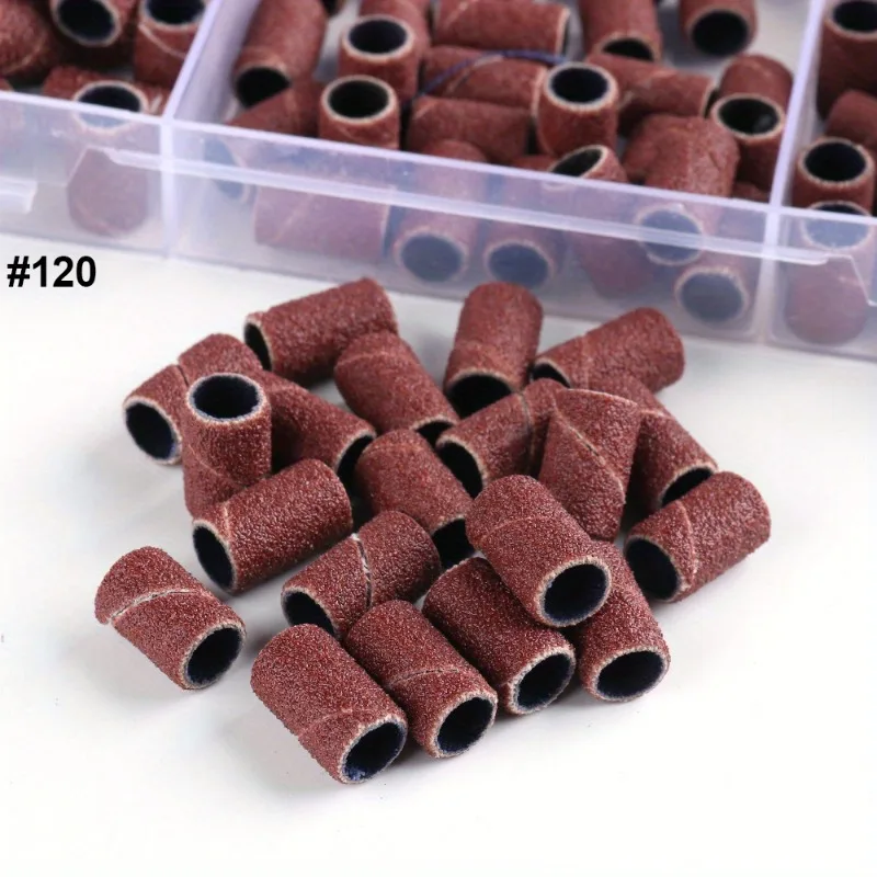 210 قطعة مسمار الرملي غطاء العصابات 80 ''/120''/180 ساندر مسمار لقمة ثقب إزالة هلام البولندية قاطعة المطحنة لآلة أظافر GL1990