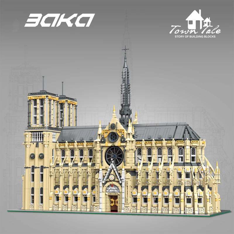 IN STOCK MOC Architecture Notre Dame de Paris Construction Building Blocks Bricks Model Assembling Toys for Children Gift Set