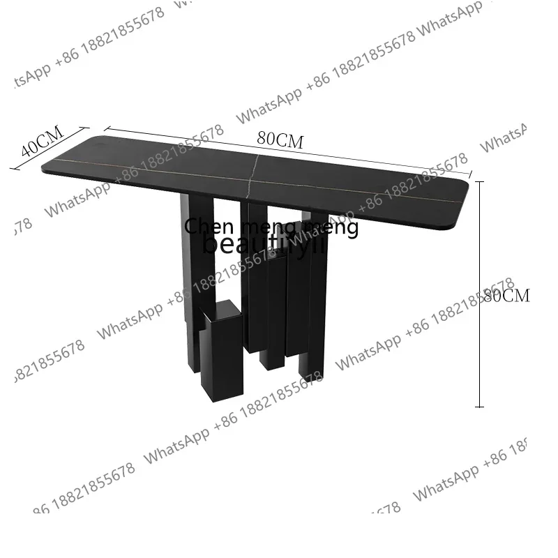 S7486 ss zq Nordic Minimalist Mild Luxury Marble Minimalist Console Tables Entrance Cabinet Ultra-Thin High-End Console