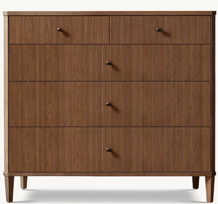 #Newest Wooden Bedroom Sets Furniture Luxury Oak 5 Drawers Dresser